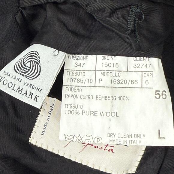 Canali Proposta Italian Wool Blazer Men’s 46R Black Made in Italy - Picture 6 of 8